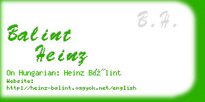 balint heinz business card